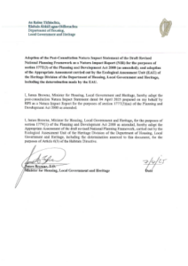 Decision of the Minister: Adoption Statement