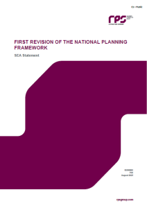 First Revision of the NPF - SEA Statement